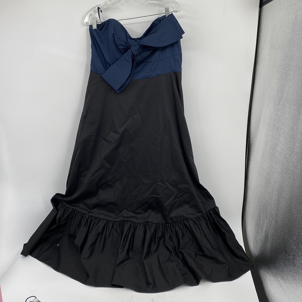 Hutch Black Blue Maxi Dress Strapless Bow | Womens 16W